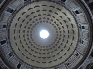 Ceiling of the pantheon.