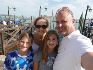 Us in front of the Grand Canal Venice