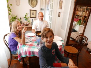 Lunch at the apartment